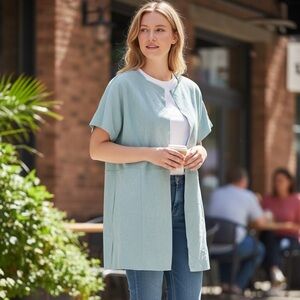 Elegant Women's Light Blue Jacket M/L